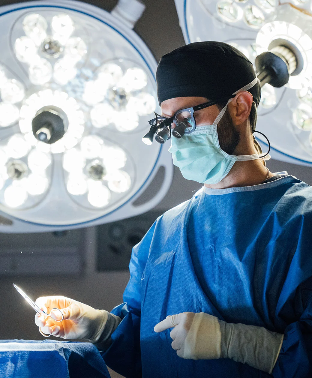 Photo of Dr. Block-Wheeler, fellowship-trained Facial Plastic Surgeon in the operating room.